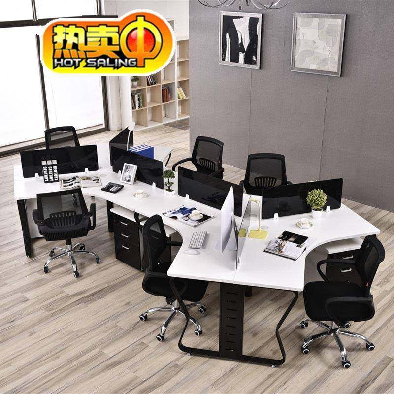 人位员DPK工脑办公桌电职员办桌椅3组公合5人6人位屏风隔断卡座工