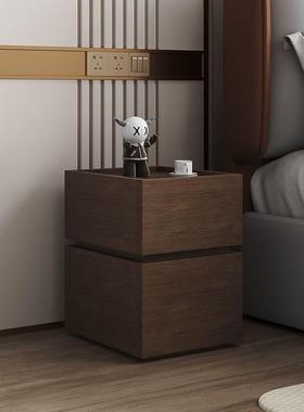 意式极简积木头FHX柜实轻奢创感现代简床约卧室新款木意储物柜子