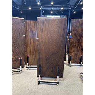 cs美北黑桃木大板茶桌餐桌定制转角电胡034桌脑书桌台面桌板实木