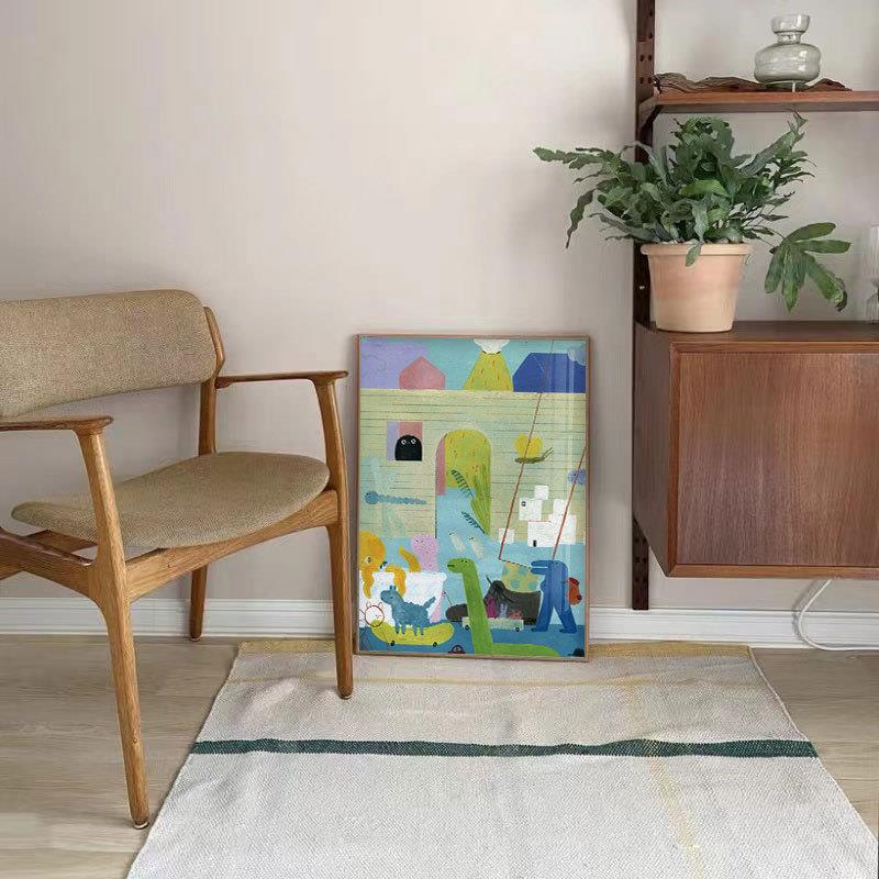 dogparXULk趣特独众抽象装饰画味小小狗墙画挂画玄关客厅挂画摆台