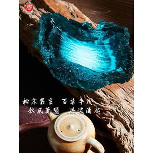 烟灰缸轻奢琉璃摆件家用客厅创意个性 潮流办公室新中式 大烟缸时尚