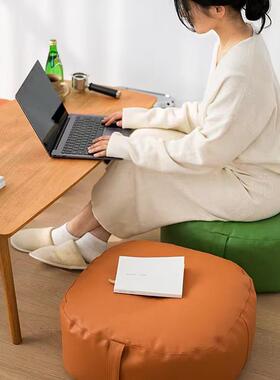 pt3轻奢皮家墩榻榻米创意地上坐垫客厅用猫爪皮蒲团飘窗不含芯