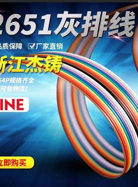 OKI线U扁L2651彩虹OKI彩排排线8-64P平排线间距1.27排显示彩屏彩