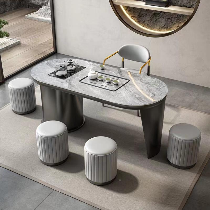 m阳台茶桌椅组合办公室板茶台现代简约家y用小轻奢F77S5MM5岩茶桌