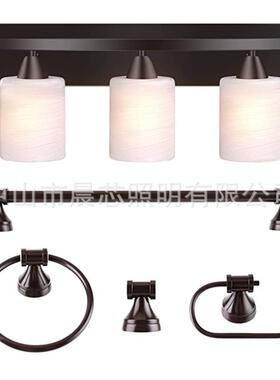 美形式复古工玻业壁双头IIX三灯头璃弧卧室床头走廊过道镜前灯