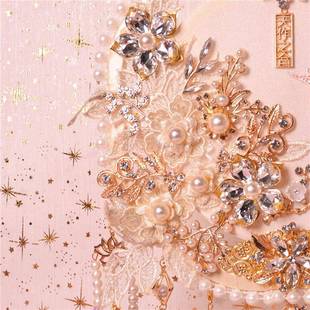 新娘扇喜字扇秀服团结婚婚礼团m71白扇禾古风扇子出嫁扇喜扇中式