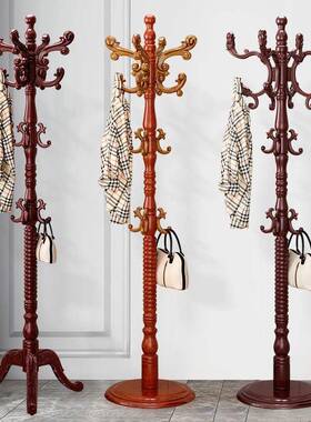 衣帽架衣服SAA架架衣客落地实式木欧卧室组装厅立式衣架子挂衣架