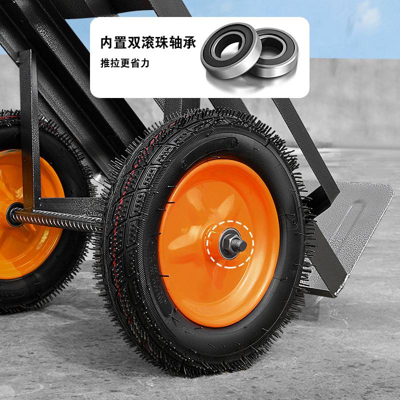老虎车两轮手拉车手推车小推车拉货拖搬运车折叠载重王重型搬运