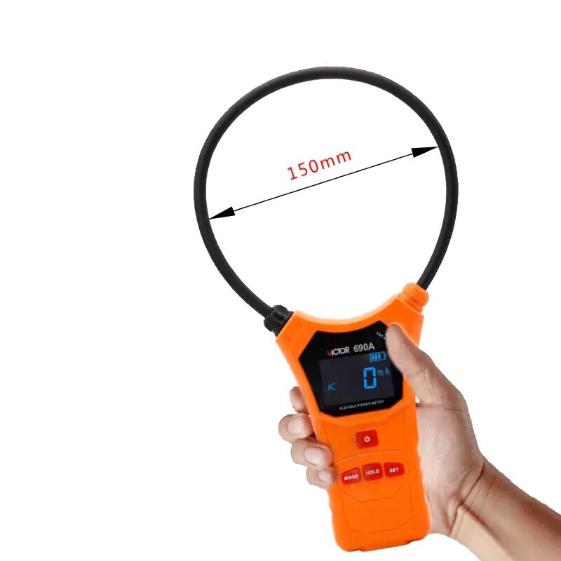 。胜利VC690A/690B柔性线圈钳形电流表高精度大电流大口径漏电流