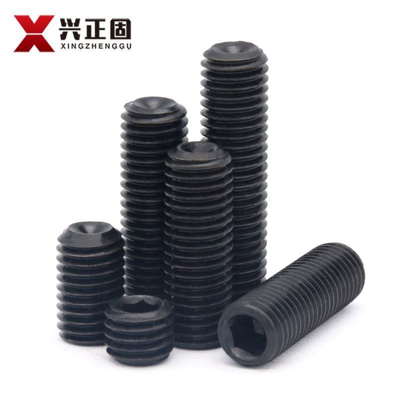 12.9级凹端紧定螺丝内六角机米顶丝无头止付螺丝钉M3M4M5M6M8-M16