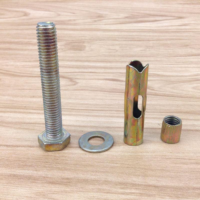 镀彩锌膨胀螺丝螺栓空调膨胀钉拉爆螺丝M8/M10/M12内膨胀螺丝