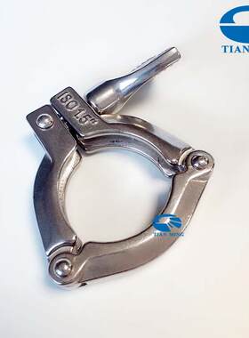 ISO三节卡箍重型精铸快装接头卡盘抱箍卡扣管箍管夹304&Phi;38-33