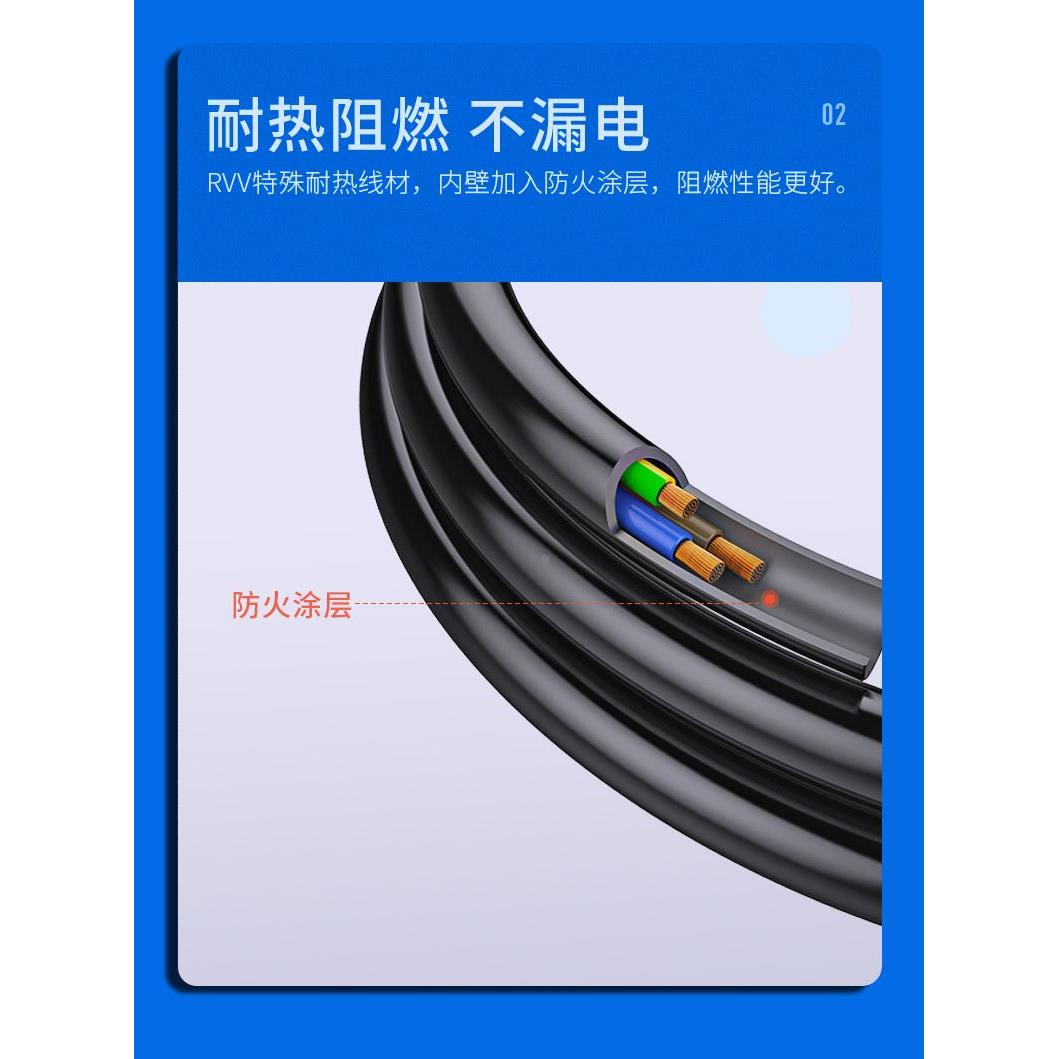 美规三脚插头转品字母座电源转换线 5-15p转IEC320 C13 1拖2/3/4