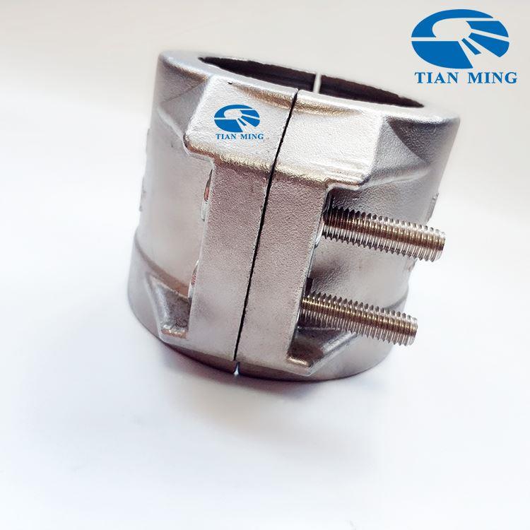 304/316安全卡箍强力抱箍软管管卡双螺栓卡槽罐车油快速管夹两片