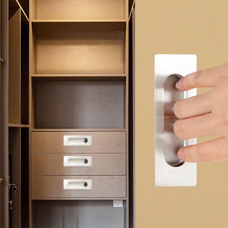 304不锈钢暗拉手移门推拉门内嵌暗装隐形拉手柜门抽屉扣手嵌入式