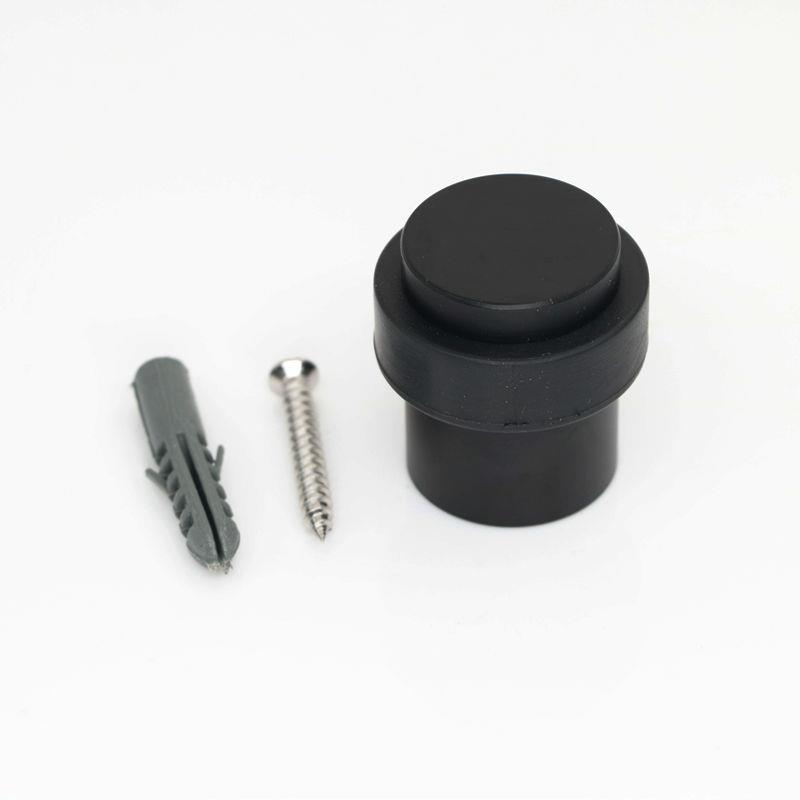 黑色圆柱型门碰 橡胶门挡 卫生间卧室门阻浴室玻璃门防撞门顶门挡