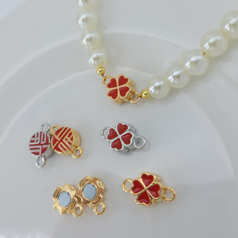 强磁接头珍珠手链磁吸扣项链扣头强力磁铁扣收尾连接diy饰品配件