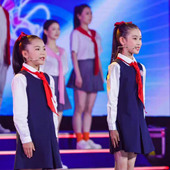 儿童合唱服中小学生诗歌朗诵比赛班服男女童演出主持服装 元 旦