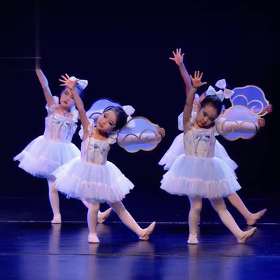 一冉秀美女童现代舞亮片演出服