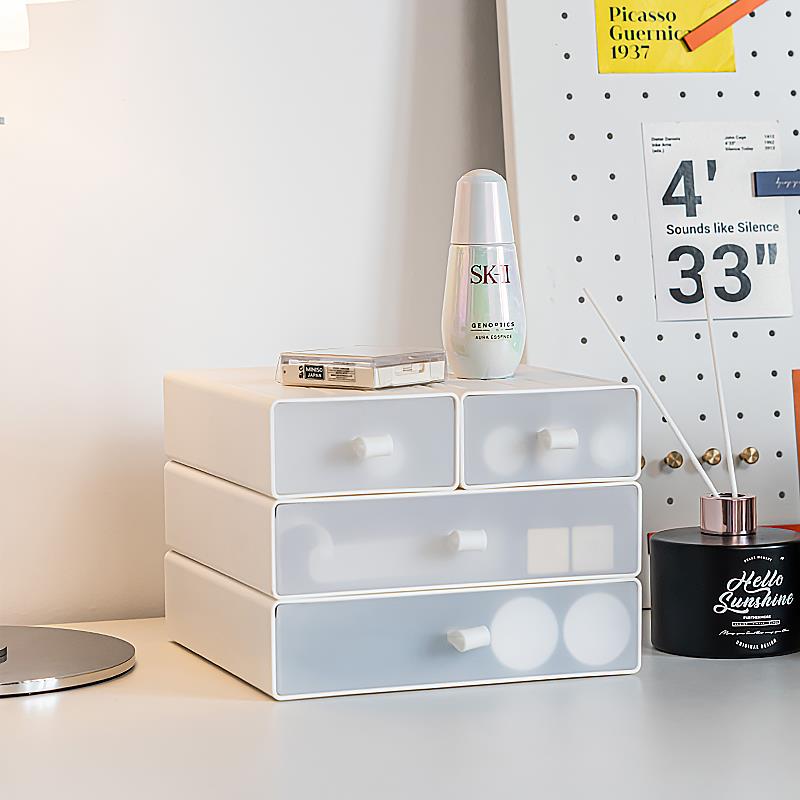桌面抽屉式收纳盒书桌文具办公桌置物架学生宿舍桌上小收纳柜