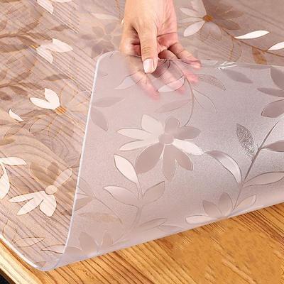 可定制PVC软玻璃加厚透明桌布圆角防水防油防烫餐桌茶几垫长方形