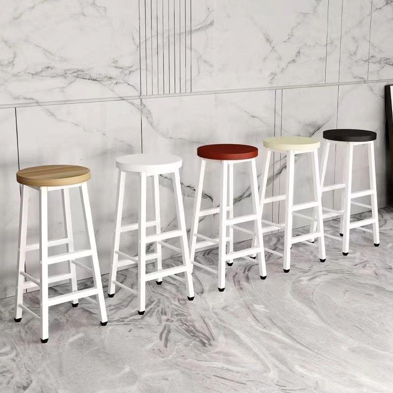 吧台凳子高脚凳收银柜台现代简约铁艺高椅奶茶店酒吧椅家用靠背桌