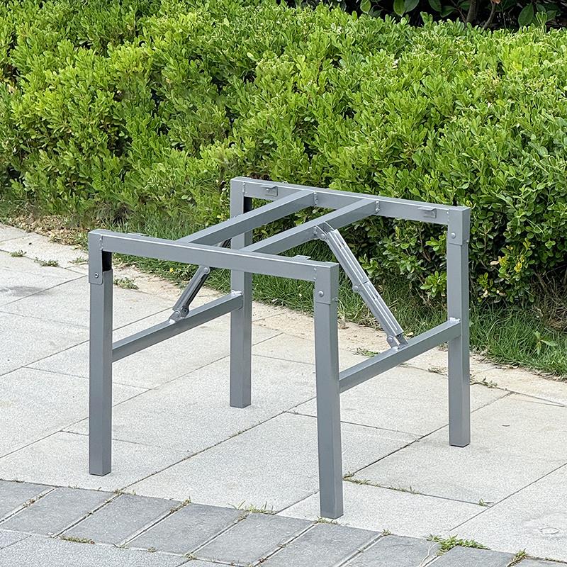 正方形铁桌架吃饭桌子腿桌脚餐台脚架折叠架子桌腿支架金属桌子架