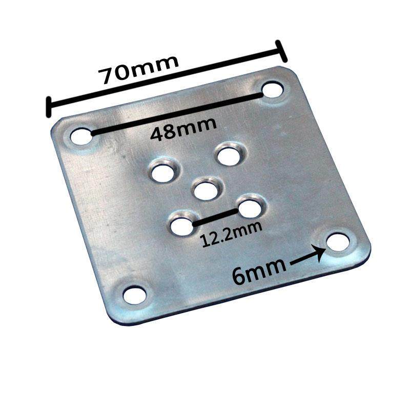直销7X7铁片连接器柜腿固定实木桌腿沙发安装家具五金配件