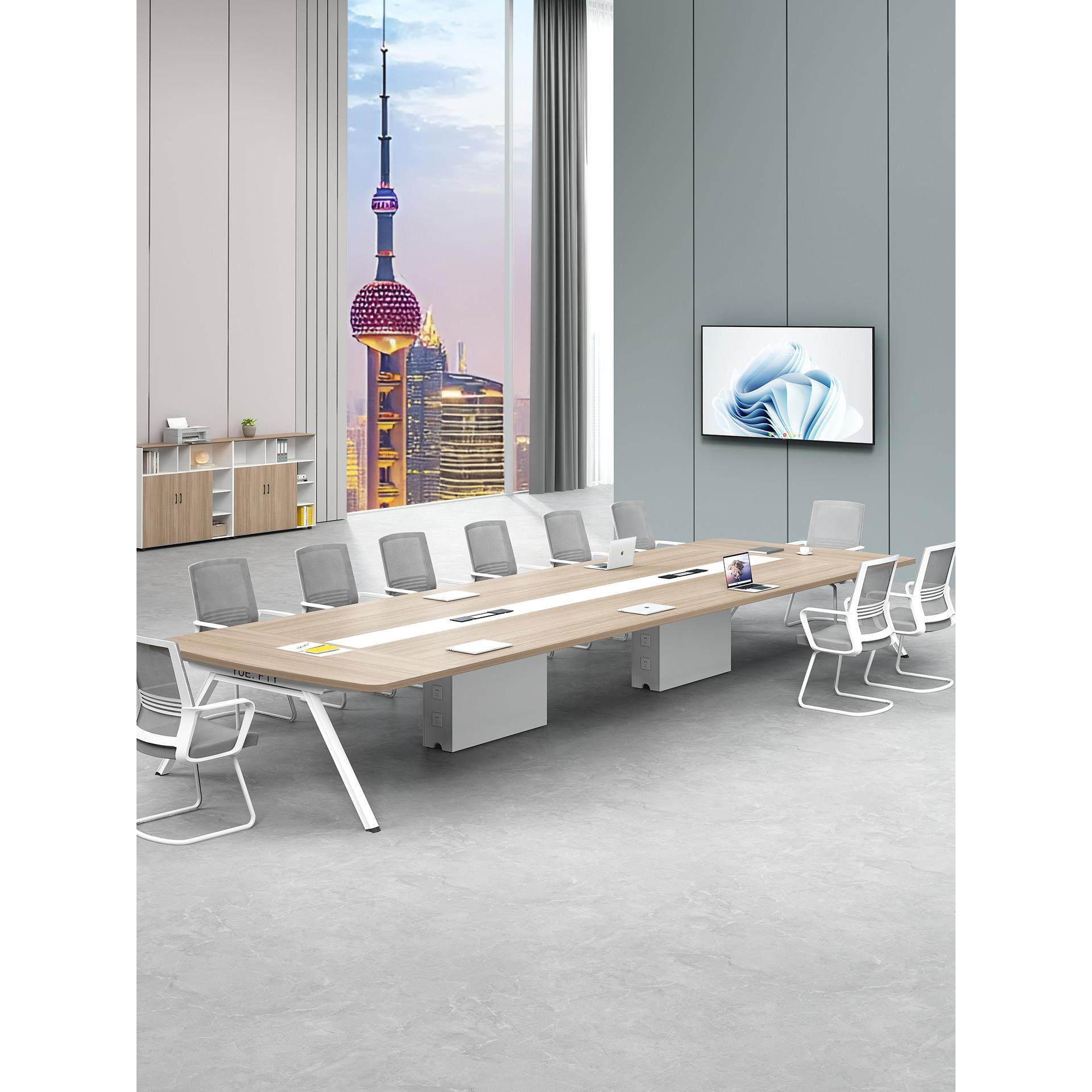办公会议桌椅长桌组合简约现代会议室大型板式接待桌洽谈桌培训桌
