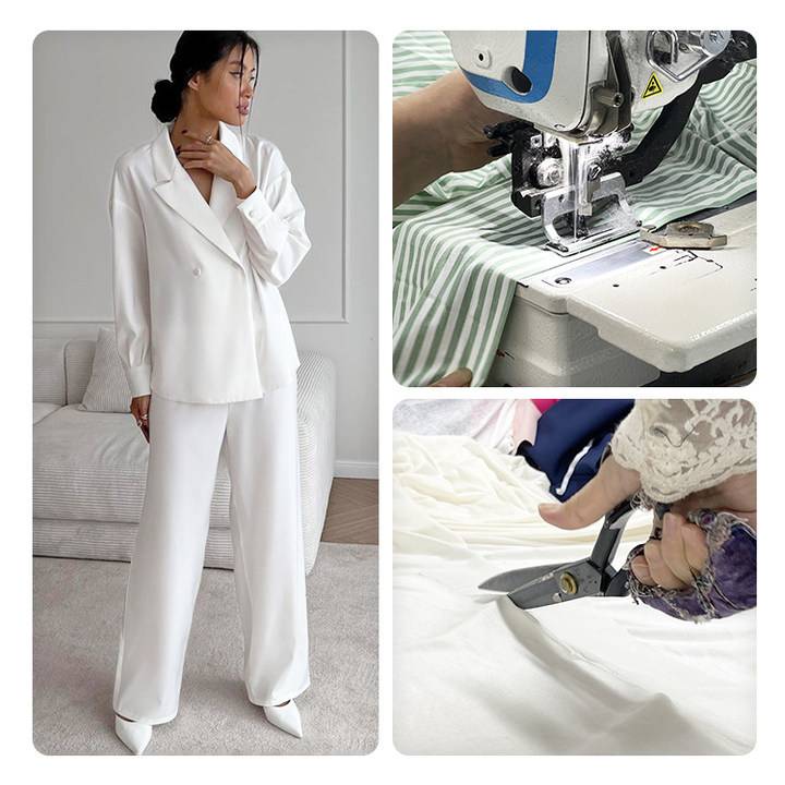 2025women clothes制作包工包料小批量生产打版来图来样贴标女装