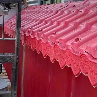 热销滴水檐合成树脂瓦配件槽花边条屋檐边沿滴水板瓦仿古吊檐瓦檐