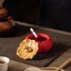 防风飞灰小 柿子陶瓷烟灰缸家用带盖茶几茶桌个性 热销 好柿花生