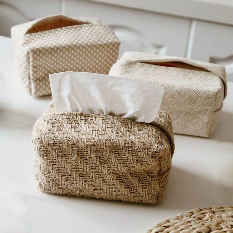 日式简约创意抽纸盒家用客厅民宿厕所桌面收纳ins棉麻布艺纸巾盒,收纳整理,纸巾盒,淘宝优惠券,粉丝福利购,淘宝优惠卷