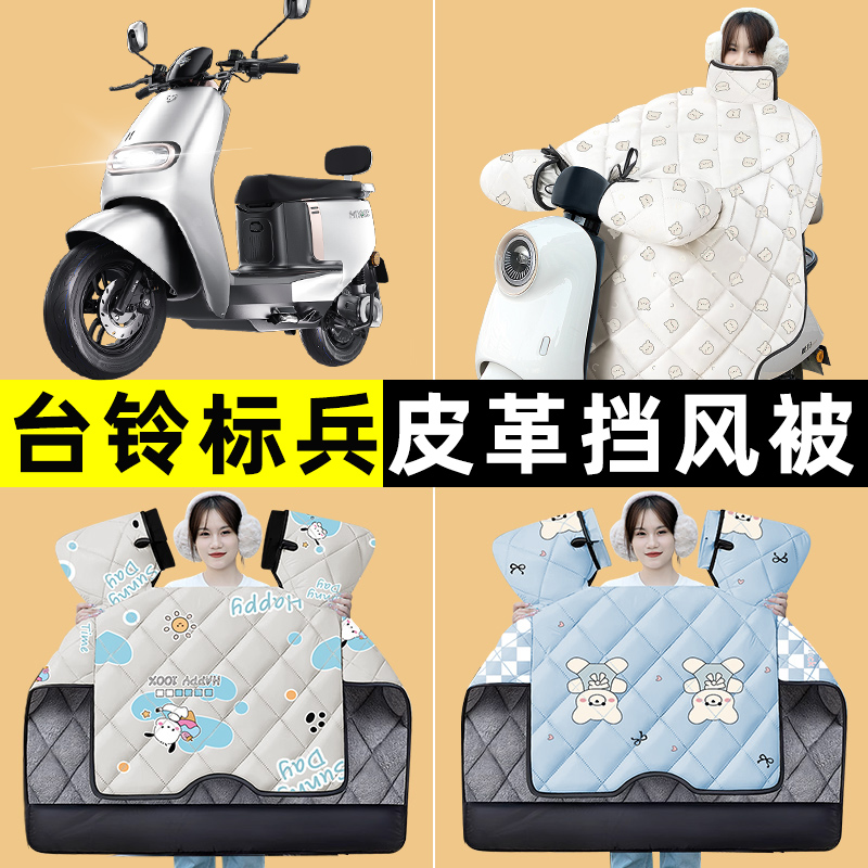 台铃标兵超能二代电瓶电动车冬季专用挡风被加绒加厚改装装饰配件
