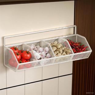 免打孔置物架厨房调料品收纳筐墙上挂式零食放置架家用储物架子