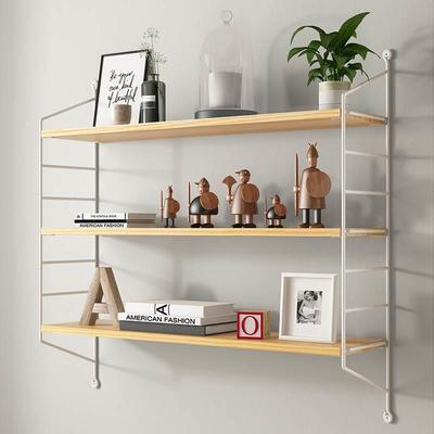 实木多层书架墙上置物柜免打孔美容院墙壁挂墙收纳壁挂置物架卧室