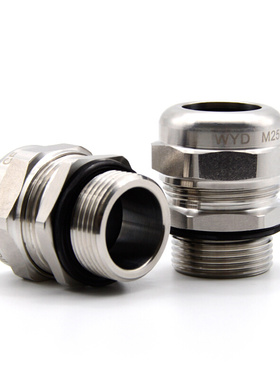 不锈钢防爆格兰头IP68防水金属电缆密封锁紧葛兰接头PG13.5PG21