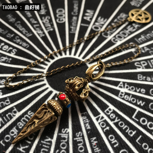 金属灵摆鱼籽铺铜|纯铜实心标准款小众设计学生项链|做旧风格吊坠