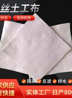 土工布工程布短纤透水白色无纺布保湿水泥养护坡保温反滤层挡土墙
