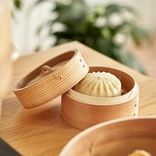 日本迷你竹笼蒸笼竹制家用蒸小笼包子蒸屉粉蒸肉专用蒸架篦子小号