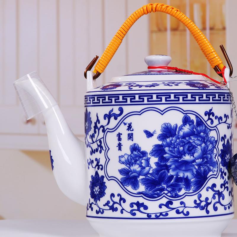 【正品旗舰店】陶瓷水壶大容量陶瓷冷水壶大号青花瓷凉水壶茶壶老