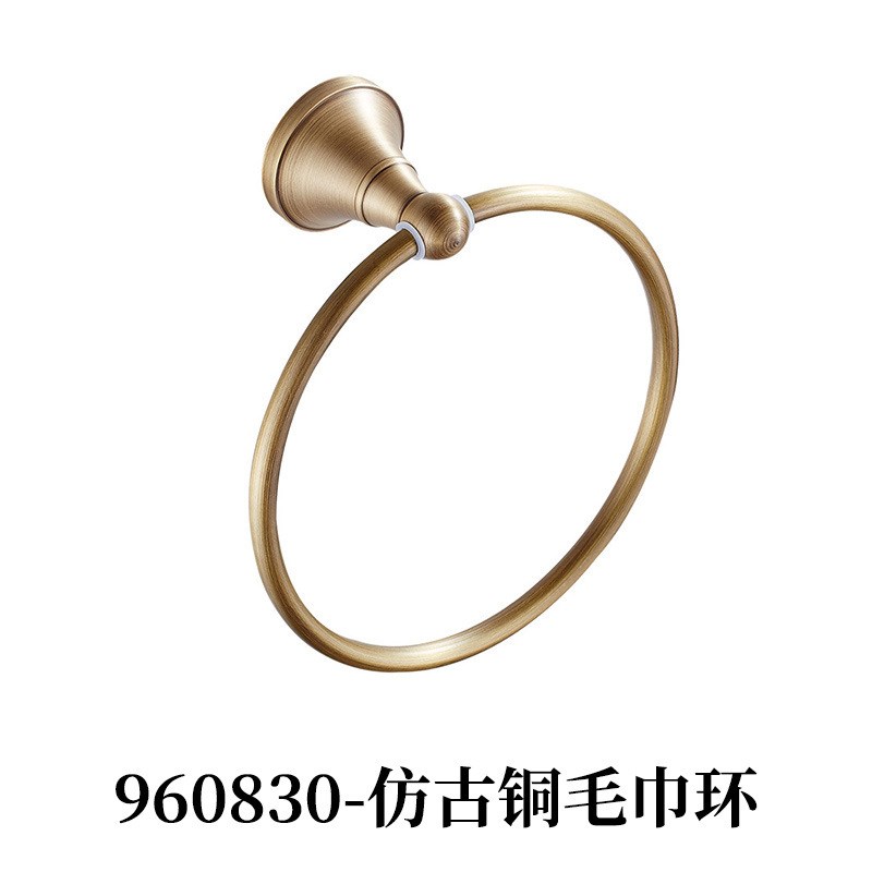 仿古铜毛巾架浴室置物架壁挂卫浴D五金挂件套装酒店卫生间浴巾架