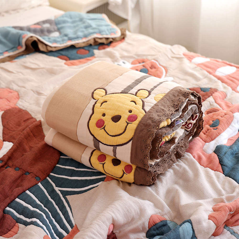 卡通纯棉泡芙被新款单人毛巾被柔软舒适透气儿童家用全棉纱布盖毯,床上用品,休闲毯/毛毯/绒毯,淘宝优惠券,粉丝福利购,淘宝优惠卷