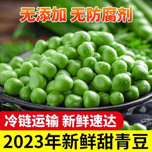 新鲜豌豆粒速冻青豌豆甜青豆冷冻麦豌豆生青豆粒蔬菜商用豌豆2斤