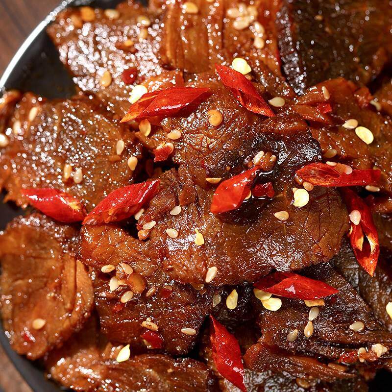 丹姨麻辣牛肉纯手工湖南特产罐装真空熟食即食新鲜卤味牛肉干零食