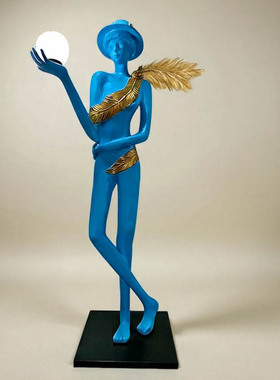 2026新款人形雕塑落地灯酒店大堂售楼处舞蹈女神中山艺术客厅摆件