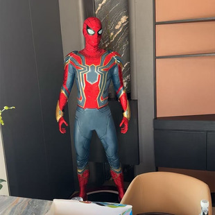 漫威钢铁蜘蛛侠1比1全身模型玻璃钢雕塑店铺潮玩客厅装饰大摆件