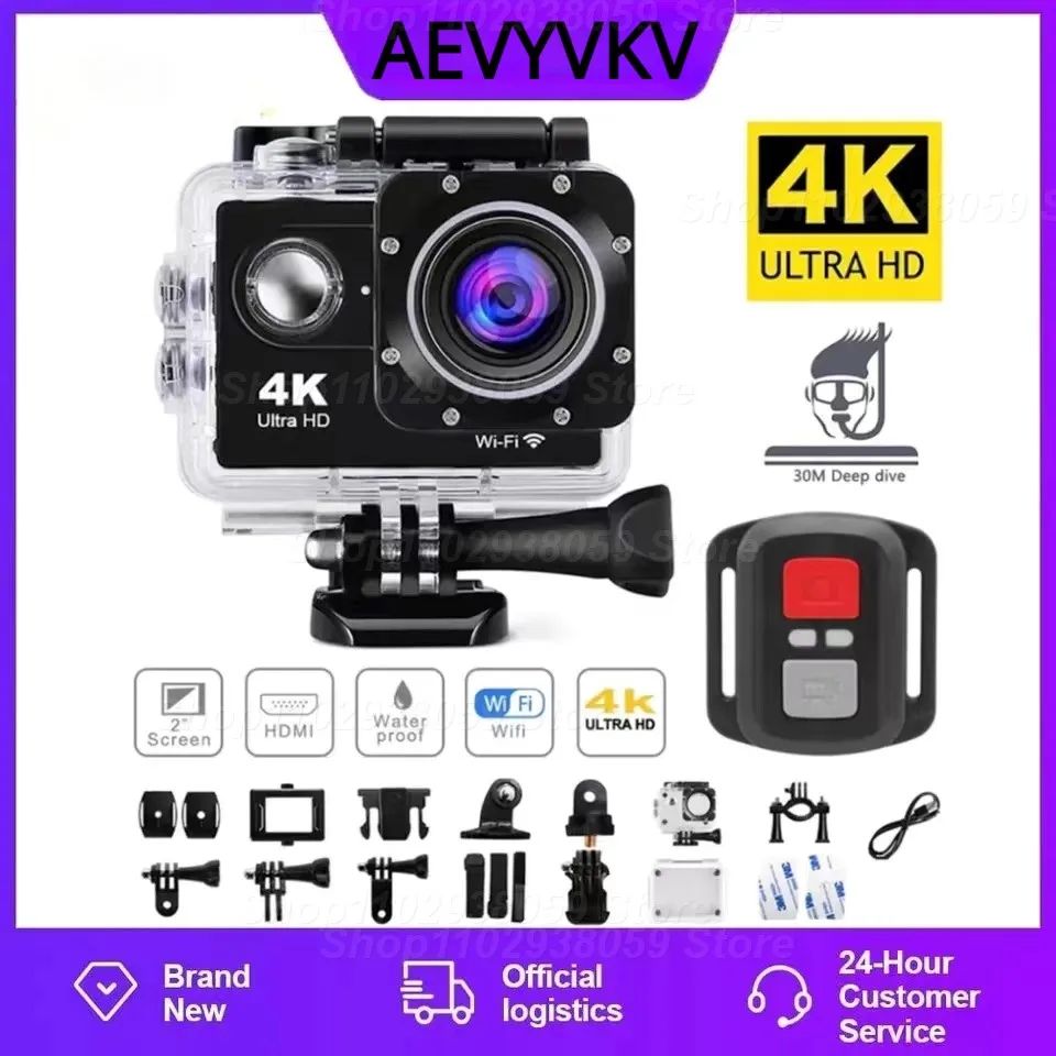 Action Camera H9R Ultra HD 4K WiFi Remote Control Sports Vid 数码相机/单反相机/摄像机 儿童/学生相机 原图主图