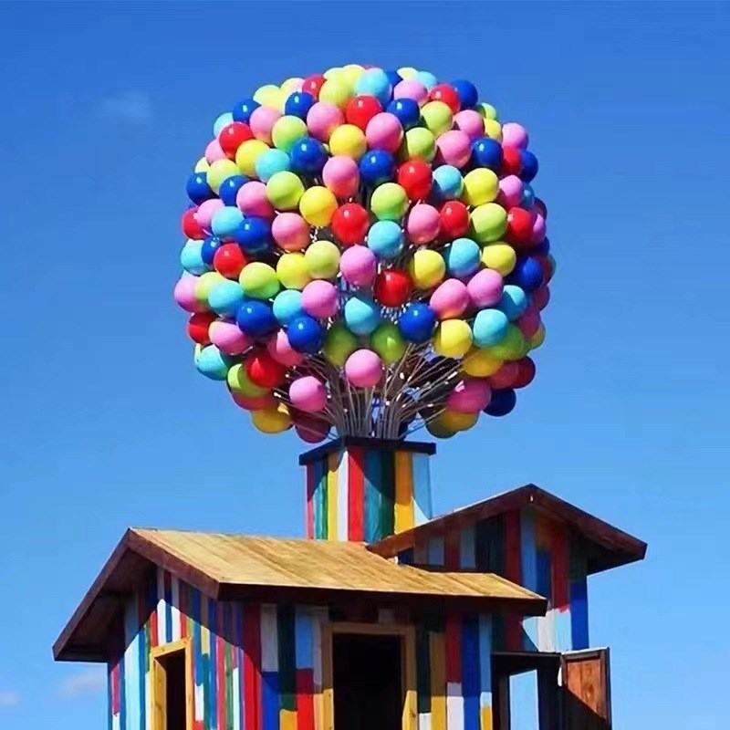 飞屋巡游记c气球小木屋景区网红拍照打卡道具户外大型景观摆件公
