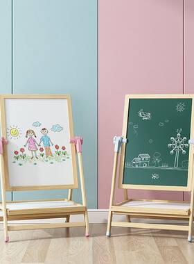 儿童画画板支f架式无尘小黑板家用磁性幼儿宝宝学写字涂鸦白板可